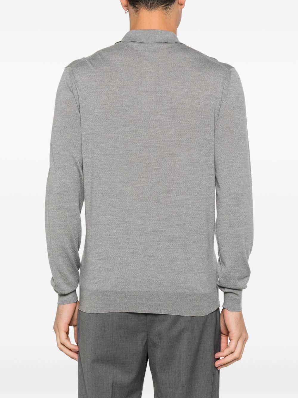 Polo a maniche lunghe in grigio Lardini - uomo 