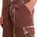 Shorts con stampa in marrone Marni - uomo 