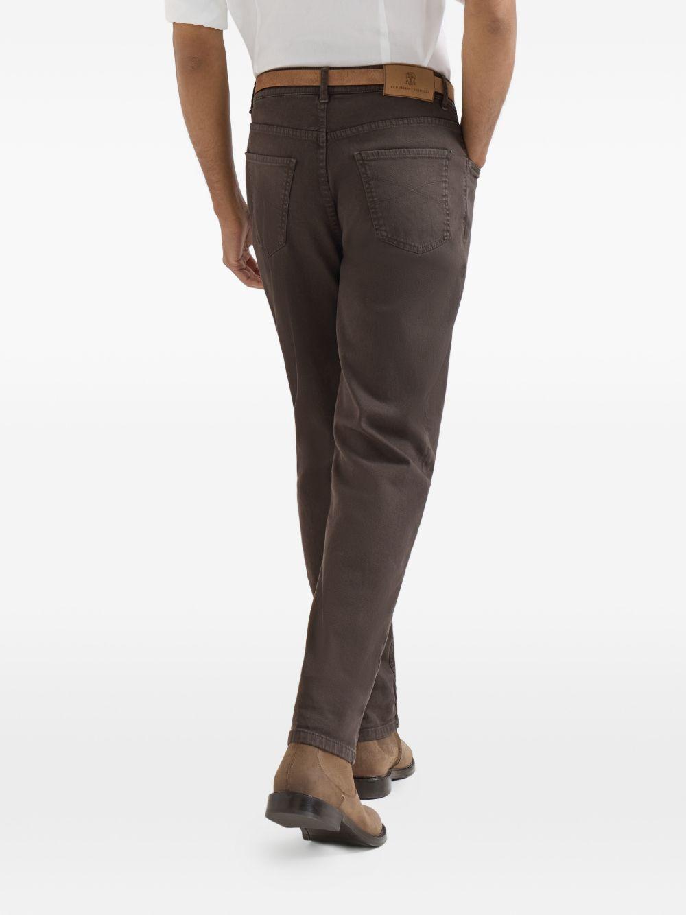 Jeans a gamba dritta in marrone Brunello cucinelli - uomo 