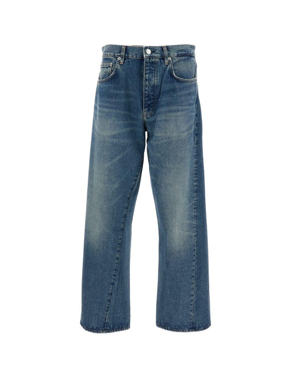 Jeans a gamba larga con cinque tasche in blu Sunflower - uomo 