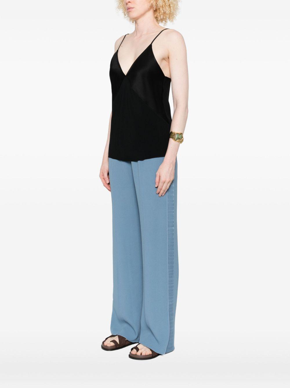 Top con scollo a v in nero Forte forte - donna 