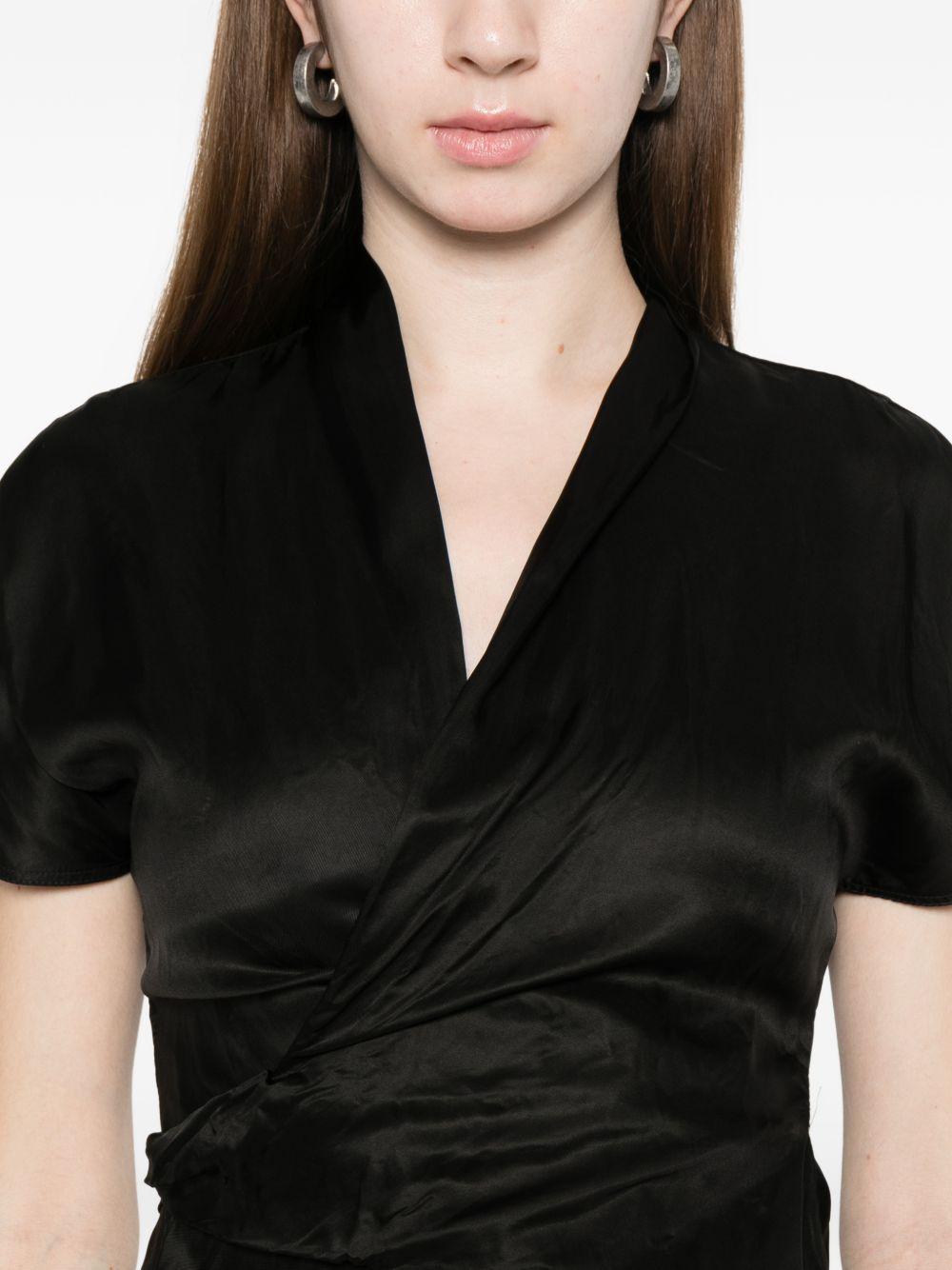 Top a maniche corte in nero Rick owens - donna 