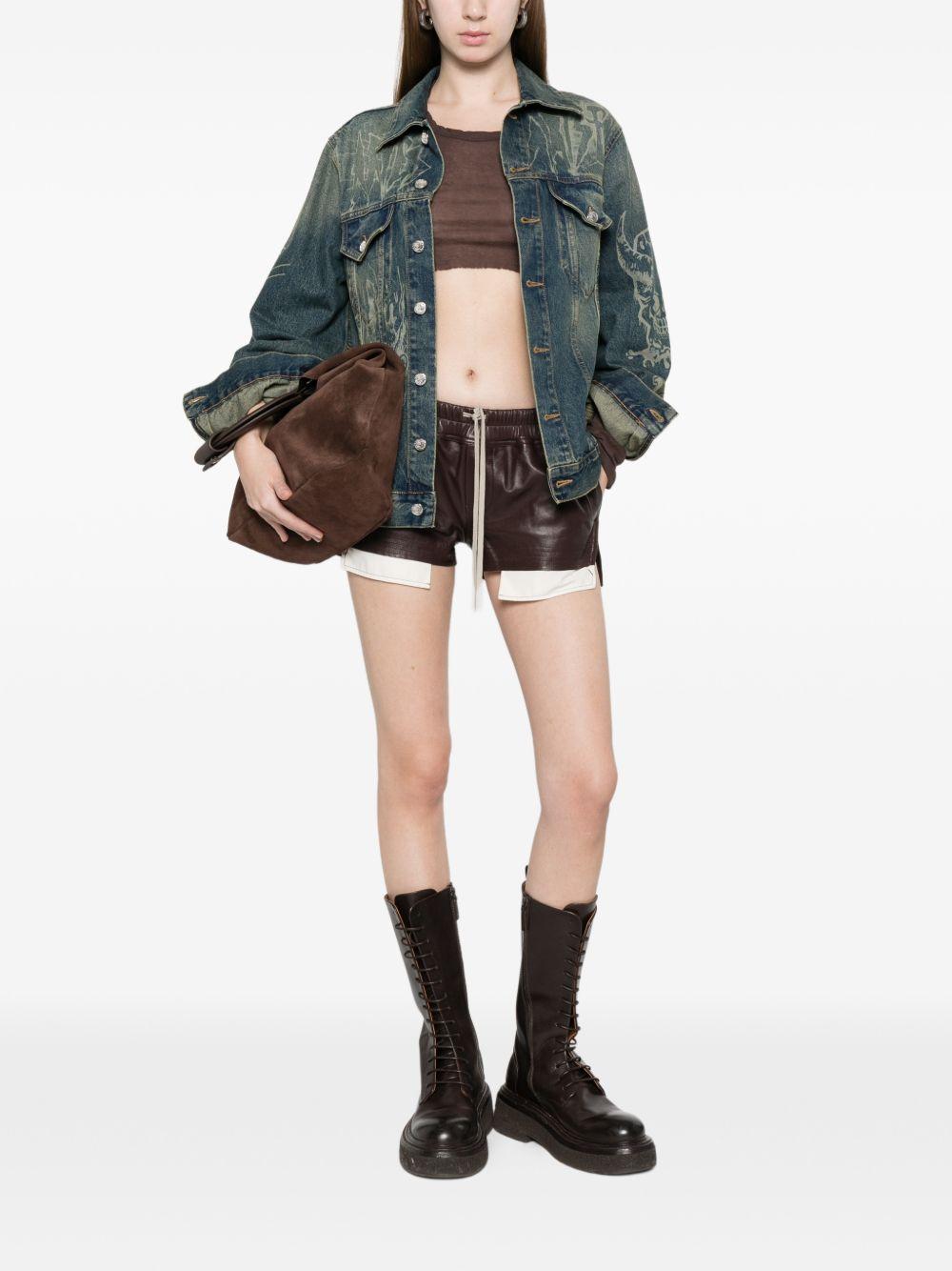 Pantaloncini con coulisse FOG BOXERS in marrone Rick owens - donna 