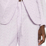 Pantaloni broderie-anglaise in viola Forte forte - donna 