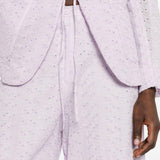 Pantaloni broderie-anglaise in viola Forte forte - donna 