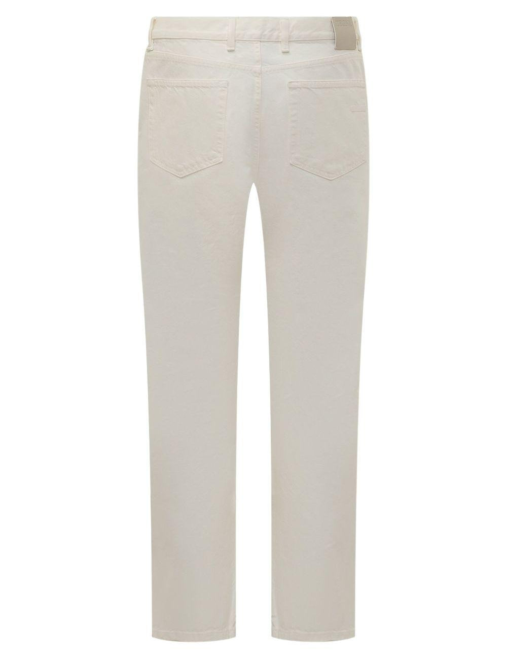 Jeans dritti in avorio Zegna - uomo 