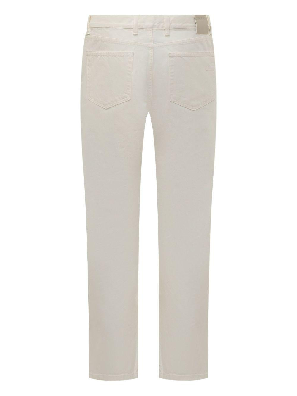 Jeans dritti in avorio Zegna - uomo 