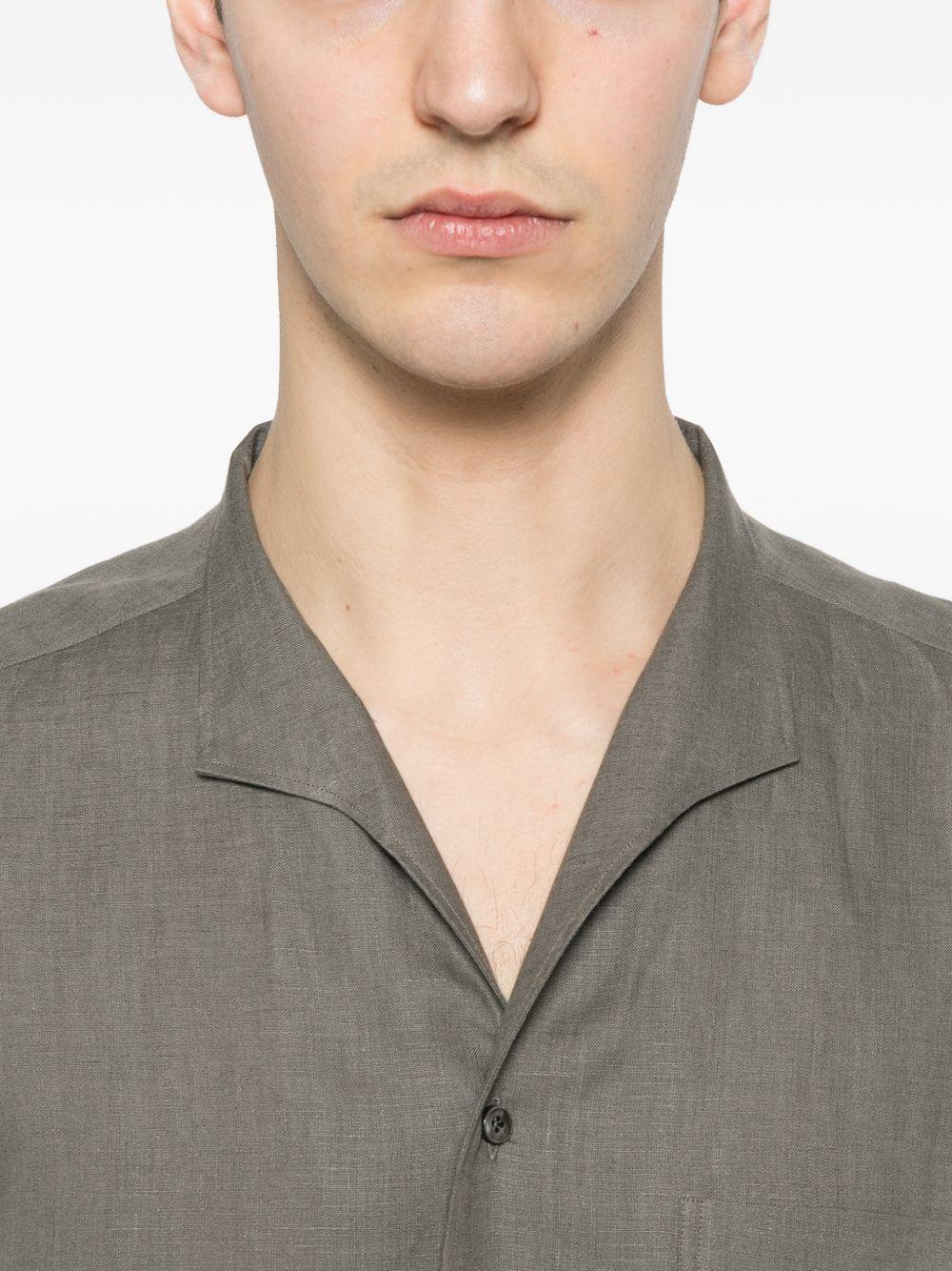 Camicia a maniche lunghe in lino in grigio Zegna - uomo 