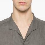 Camicia a maniche lunghe in lino in grigio Zegna - uomo 