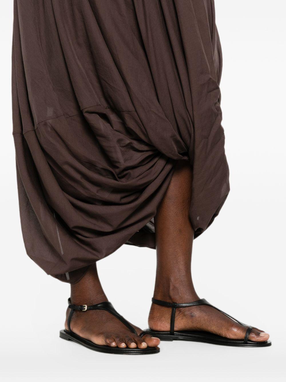 Gonna asimmetrica drappeggiata Cocoon in marrone 