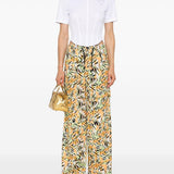 Pantaloni dritti con stampa in multicolore di Marni - donna 