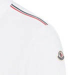 Polo con logo in bianco Moncler - uomo 