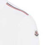 Polo con logo in bianco Moncler - uomo 