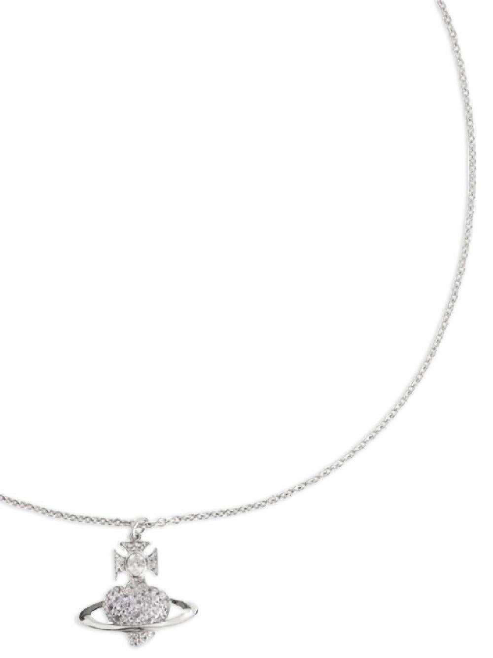 Collana con logo Orb ecristalli Agnatha color argento 