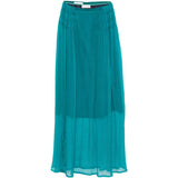 Gonna drappeggiata con volant sunia in verde Dries van noten - donna 