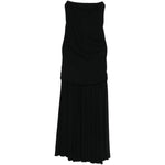 Abito midi plissettato in nero Jacquemus - donna 
