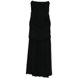 Abito midi plissettato in nero Jacquemus - donna 