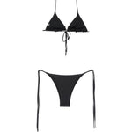Bikini a traliccio decorato con cristalli in nero Venuja - donna 