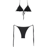 Bikini a traliccio decorato con cristalli in nero Venuja - donna 