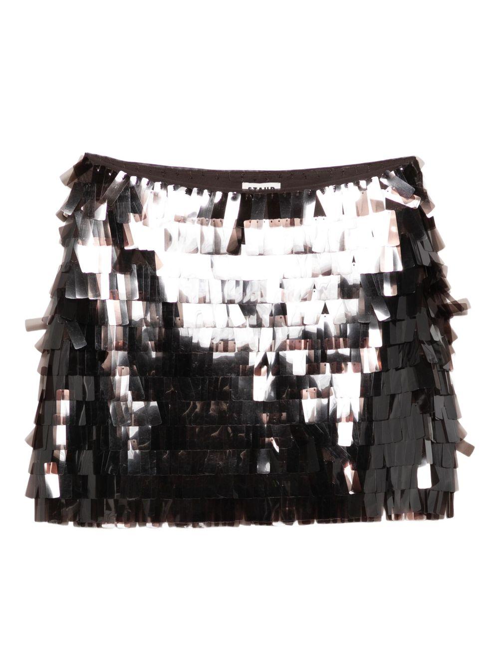 Minigonna Max con paillettes in nero Staud - donna 