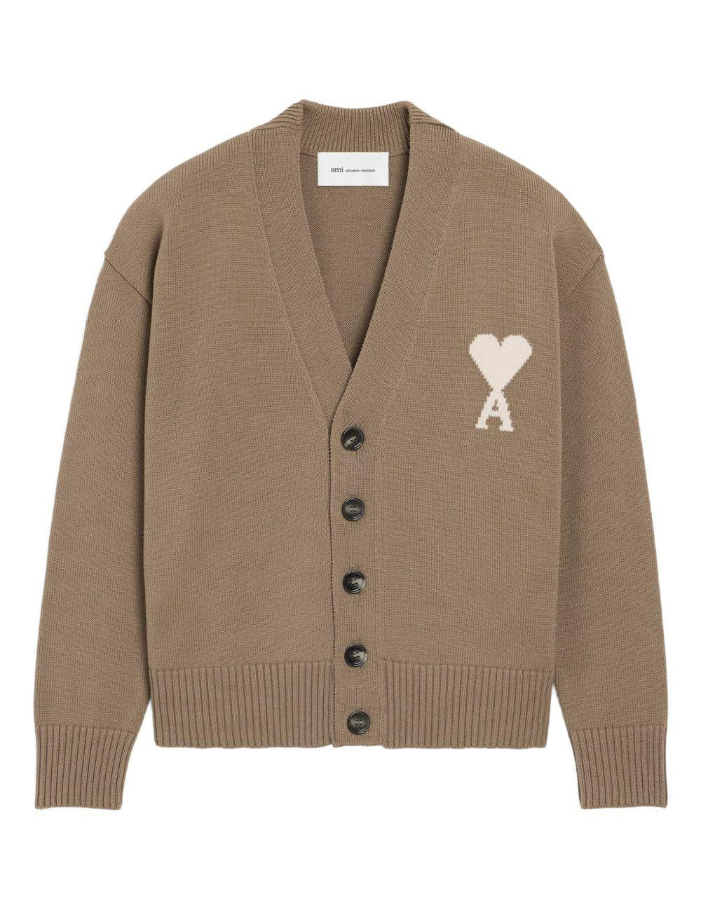 Cardigan ami de coeur in marrone Ami paris - unisex 