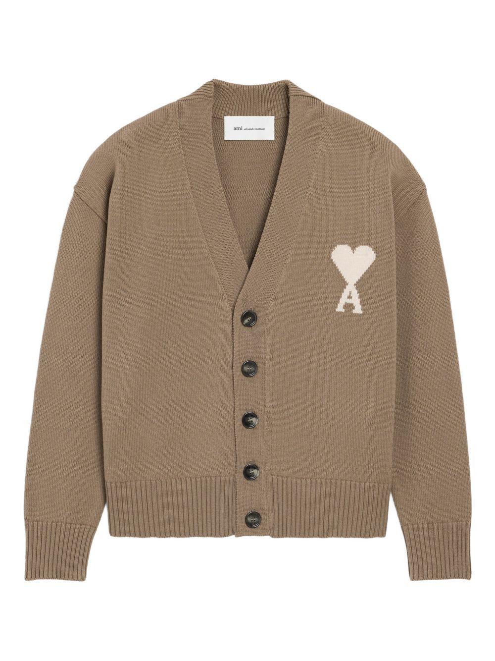 Cardigan ami de coeur in marrone Ami paris - unisex 