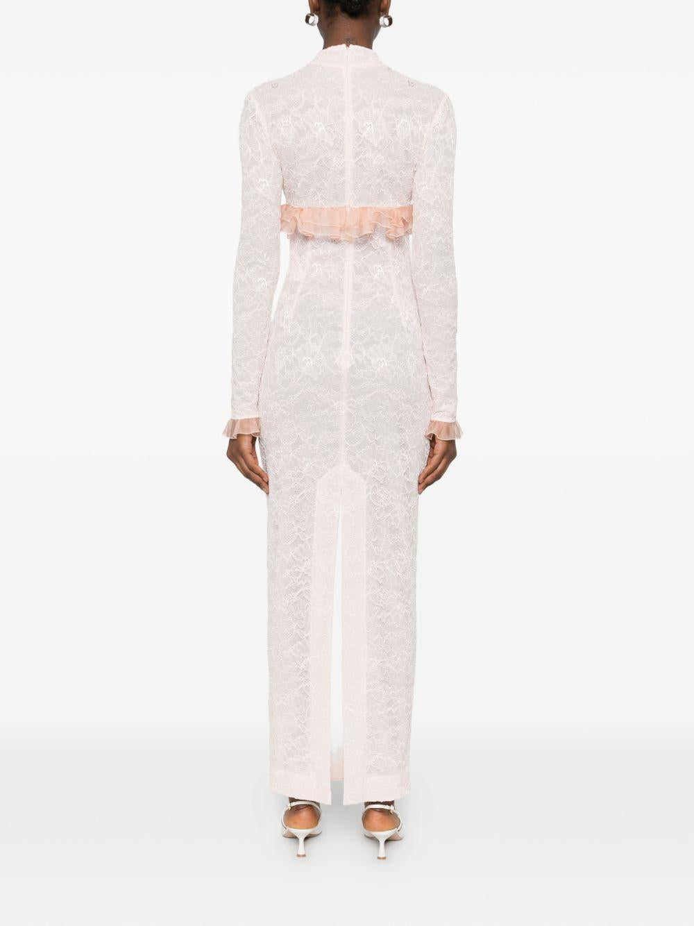 Abito lungo con fiocco in rosa Alessandra Rich - donna 