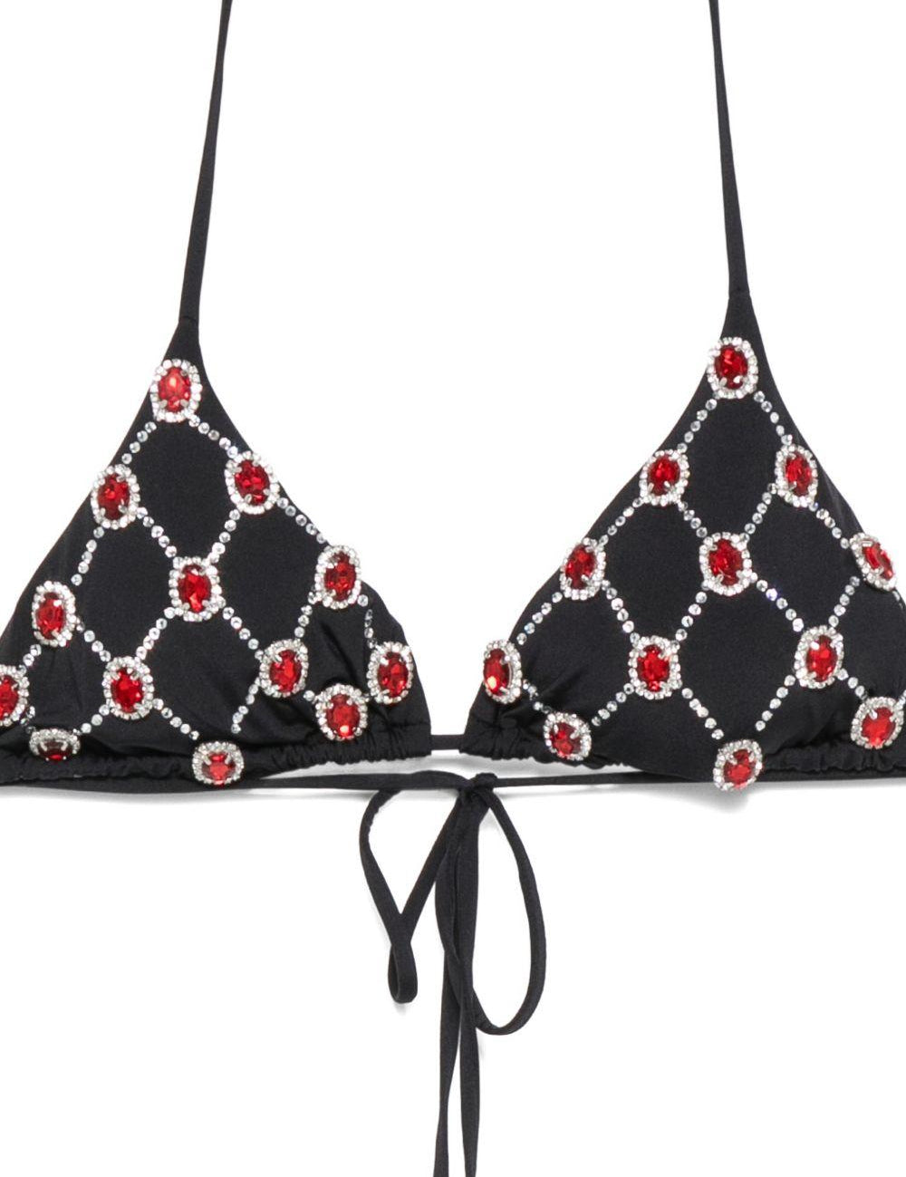 Bikini a traliccio decorato con cristalli in nero Venuja - donna 