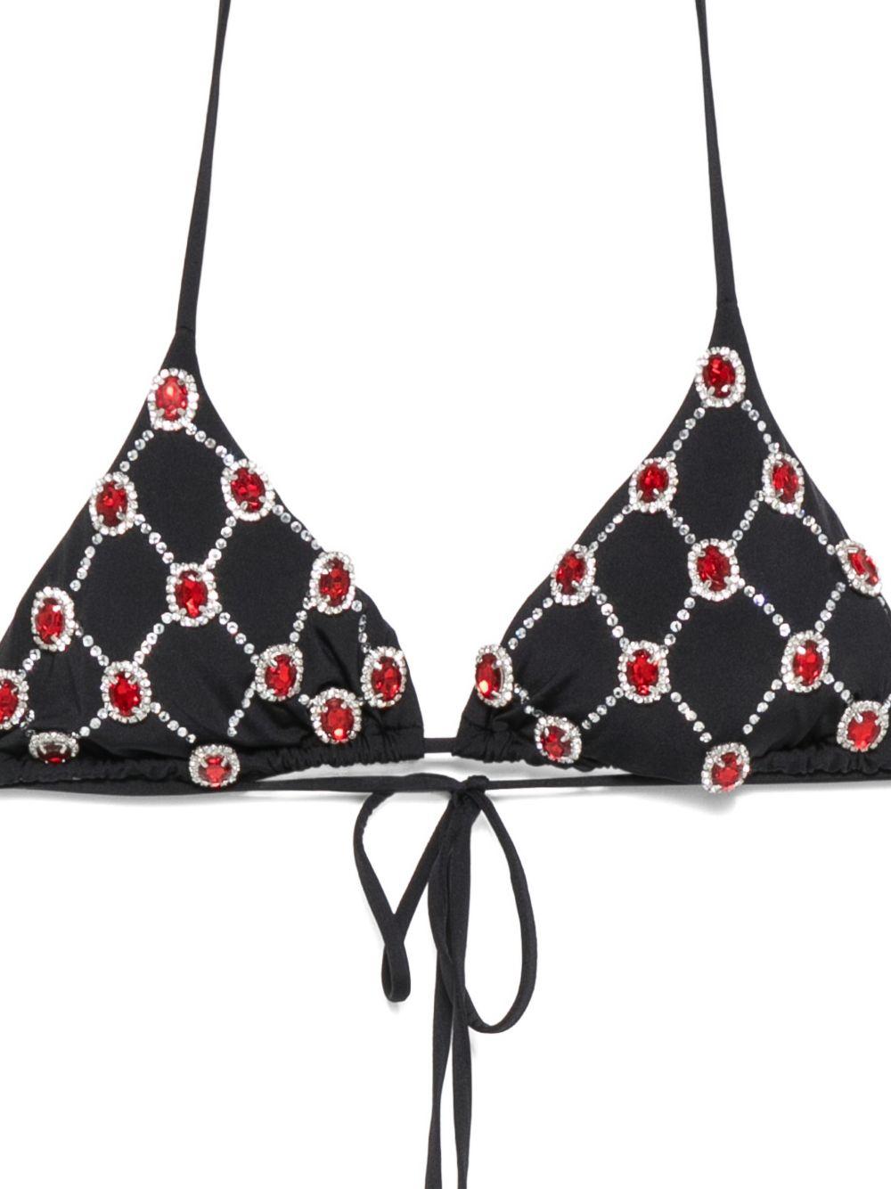 Bikini a traliccio decorato con cristalli in nero Venuja - donna 