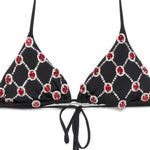 Bikini a traliccio decorato con cristalli in nero Venuja - donna 