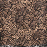 Gonna midi in pizzo in nero 