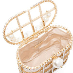 Borsa con cristalli holli in oro Rosantica - donna 