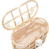 Borsa con cristalli holli in oro Rosantica - donna 