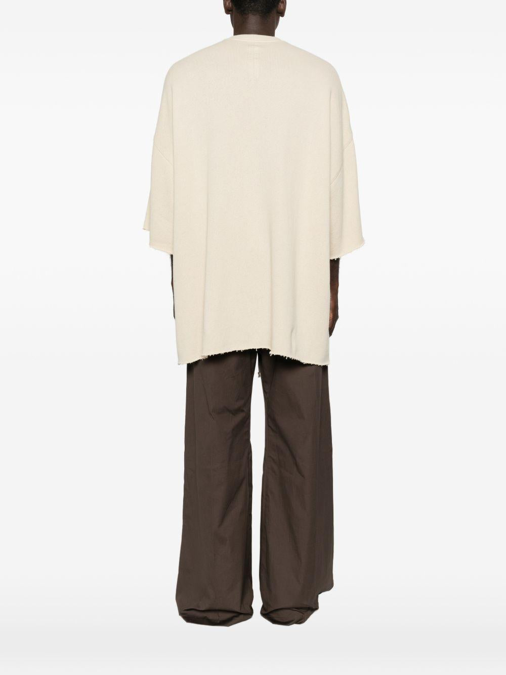 T-shirt Tommy T Sfrangiata in beige Rick owens - uomo 
