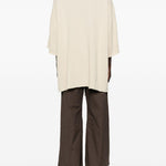 T-shirt Tommy T Sfrangiata in beige Rick owens - uomo 