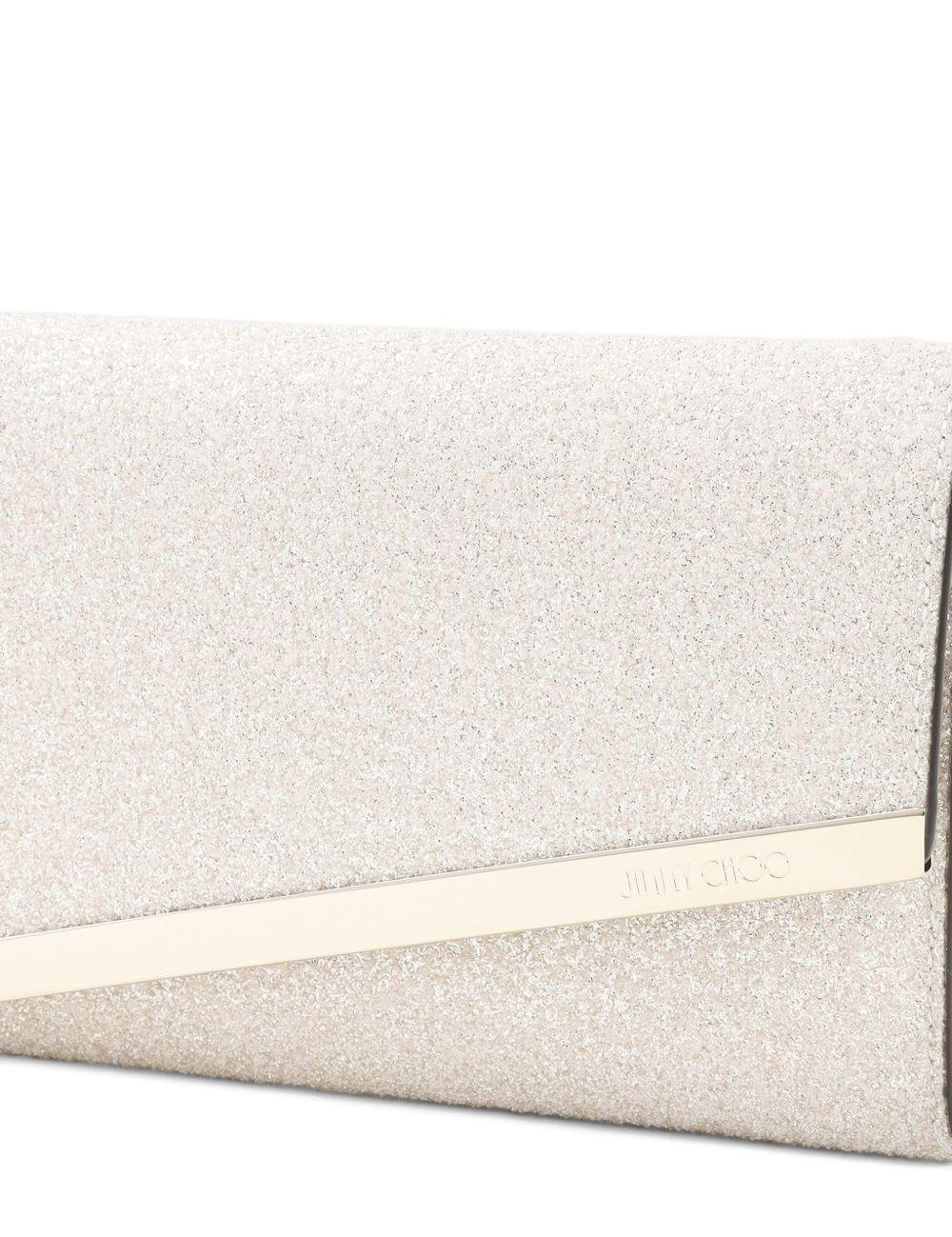 Clutch Emmie con microglitter in oro Jimmy choo - donna 