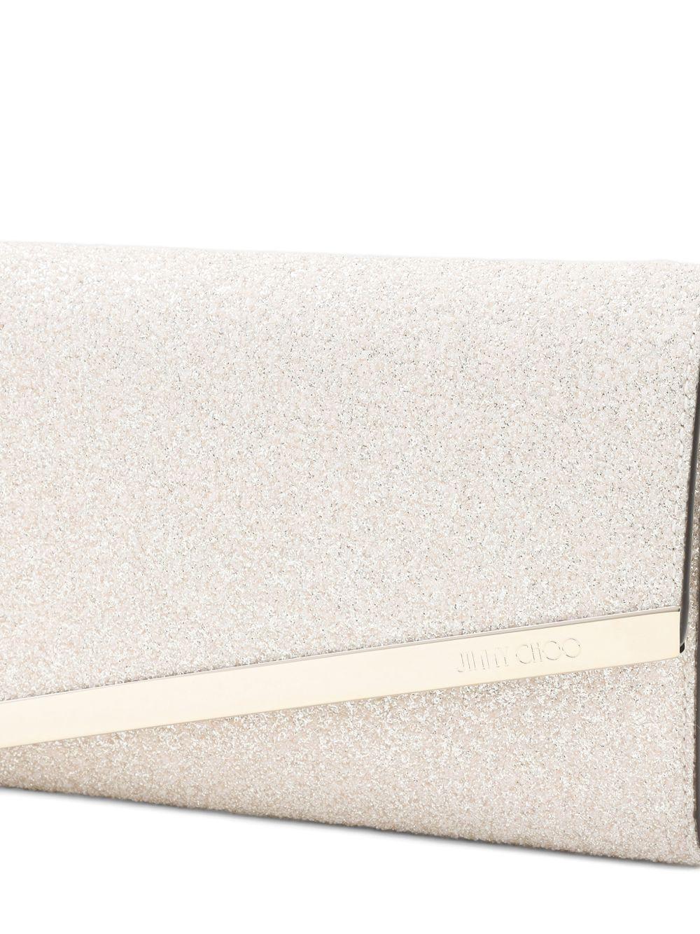 Clutch Emmie con microglitter in oro Jimmy choo - donna 