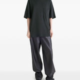 T-shirt girocollo con tasca applicata in nero Lemaire - uomo 