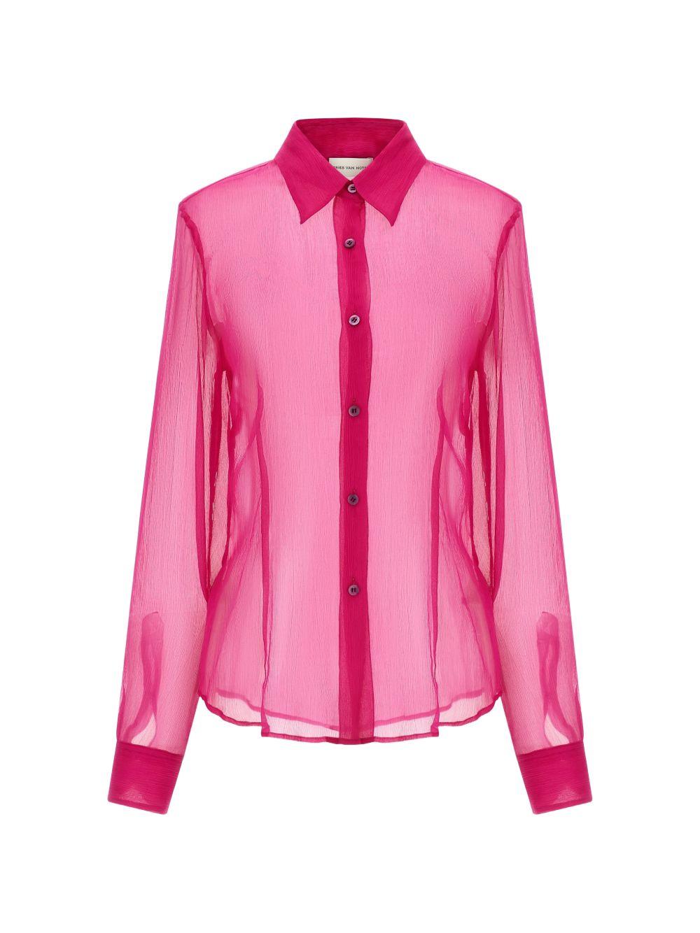 Camicia semi-trasparente cloudy in rosa  Dries van noten - donna 