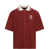 Camicia polo con ricamo in bordeaux AMIRI - uomo 