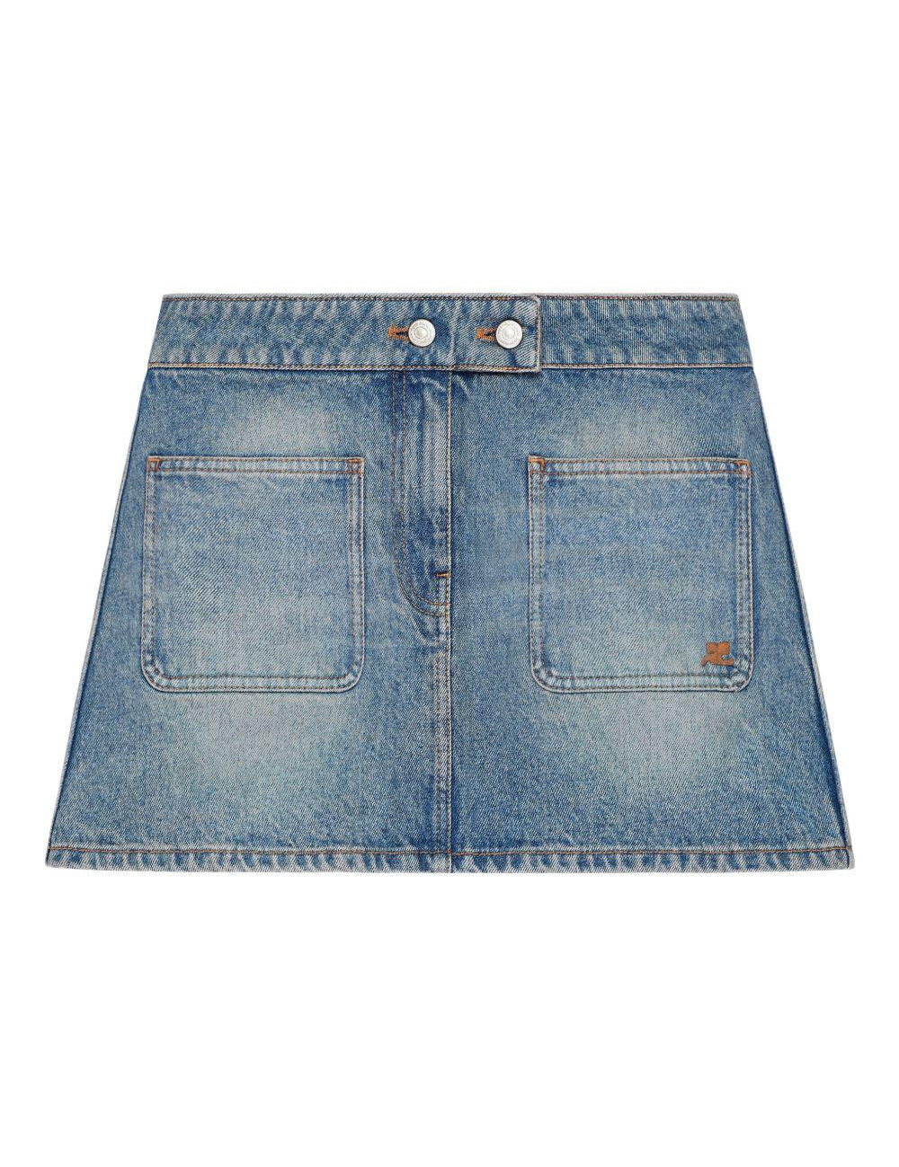 Minigonna in denim blu Courrèges - donna 