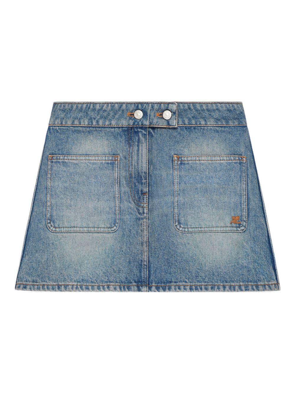 Minigonna in denim blu Courrèges - donna 