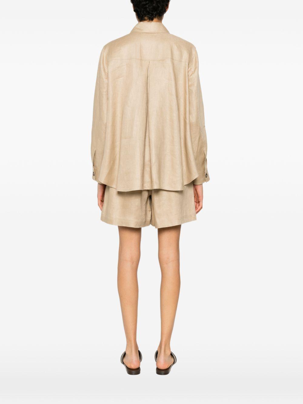 Giacca-camicia con tasche pomposa in beige Maxmara weekend - donna 