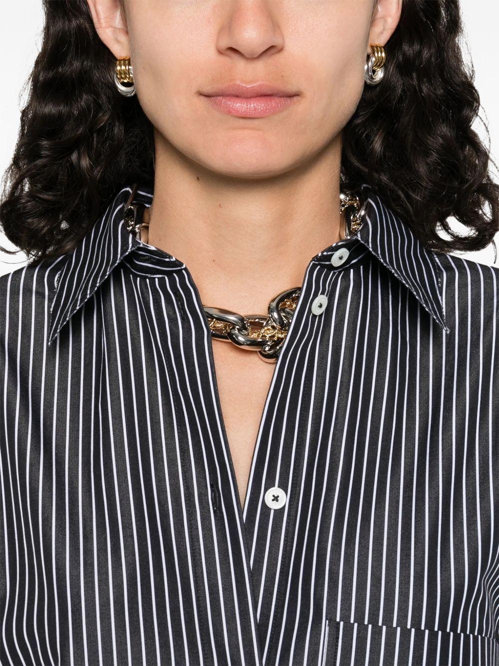 Chemisier con motivo a righe in bianco e nero Toteme - donna 