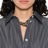 Chemisier con motivo a righe in bianco e nero Toteme - donna 