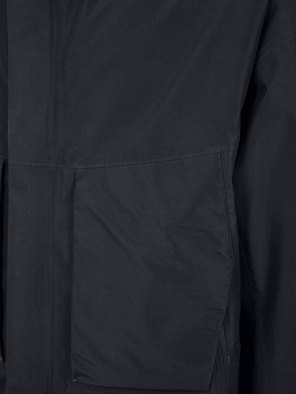 Parka con cappuccio in nero Laminar - uomo 