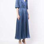 Abito Breannie con design satinato in blu Costarellos - donna 