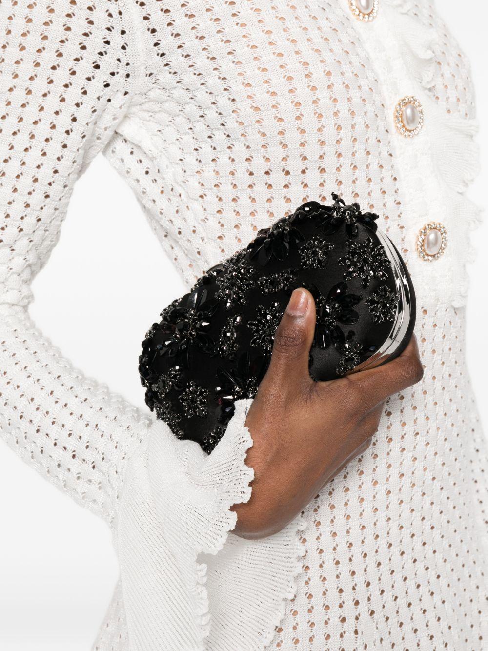 Clutch con decorazione in nero Self-Portrait - donna 