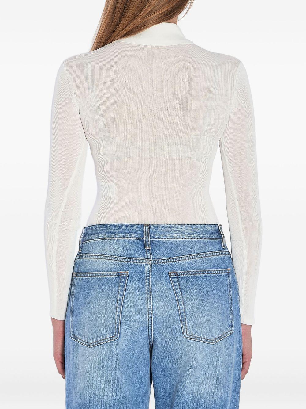 Body in maglia a maniche lunghe in bianco Self-portrait - donna 