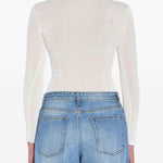 Body in maglia a maniche lunghe in bianco Self-portrait - donna 